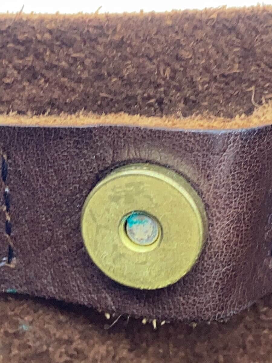 SLOW x BEAMS Tote Bag Leather BRW Solid 7