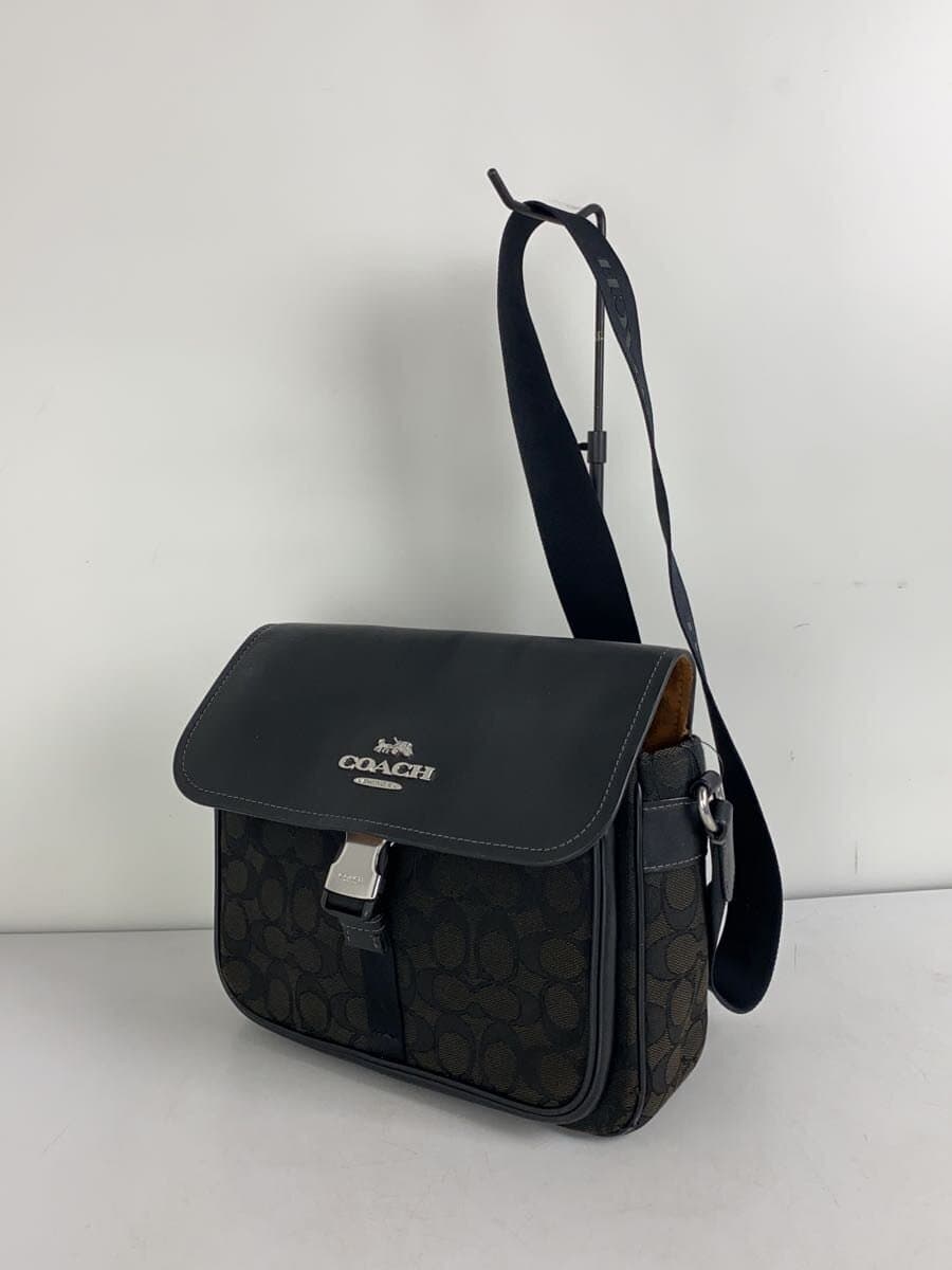 COACH Pace Messenger Bag Signature Jacquard Canvas Black CT818 2