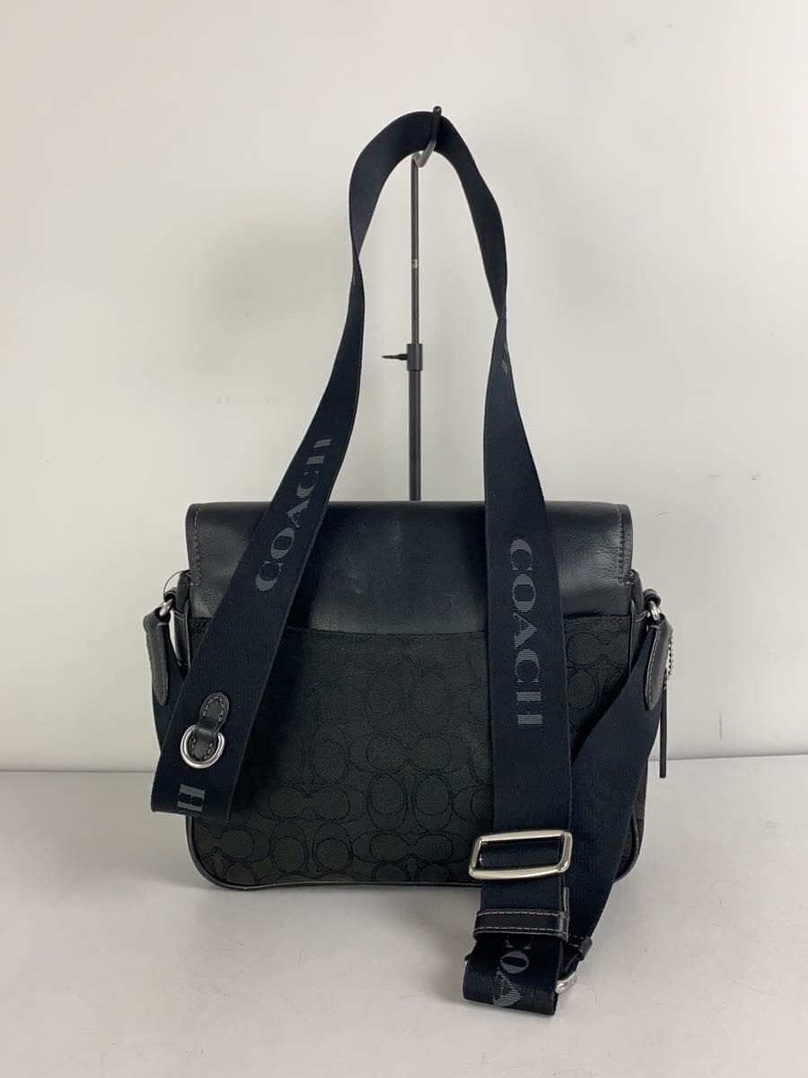 COACH Pace Messenger Bag Signature Jacquard Canvas Black CT818 3
