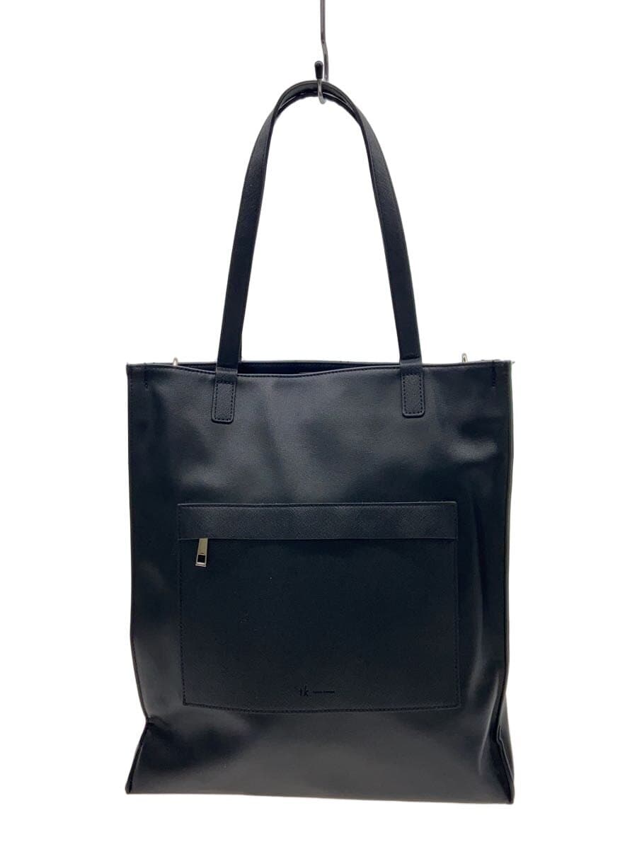 tk.TAKEO KIKUCHI (TK) tote bag fake leather black plain