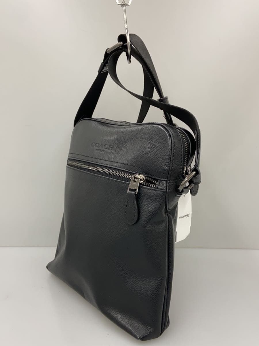 COACH Shoulder Bag Leather BLK Houston Flight Bag 2