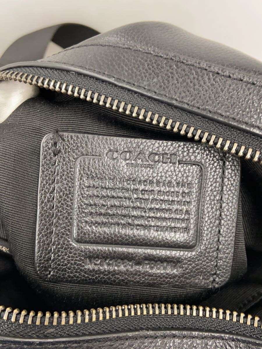 COACH Shoulder Bag Leather BLK Houston Flight Bag 5