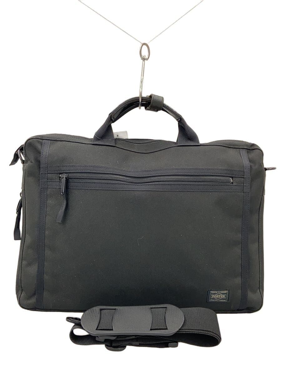 PORTER Briefcase -- BLK Solid Color Clip 2-Way Business Bag