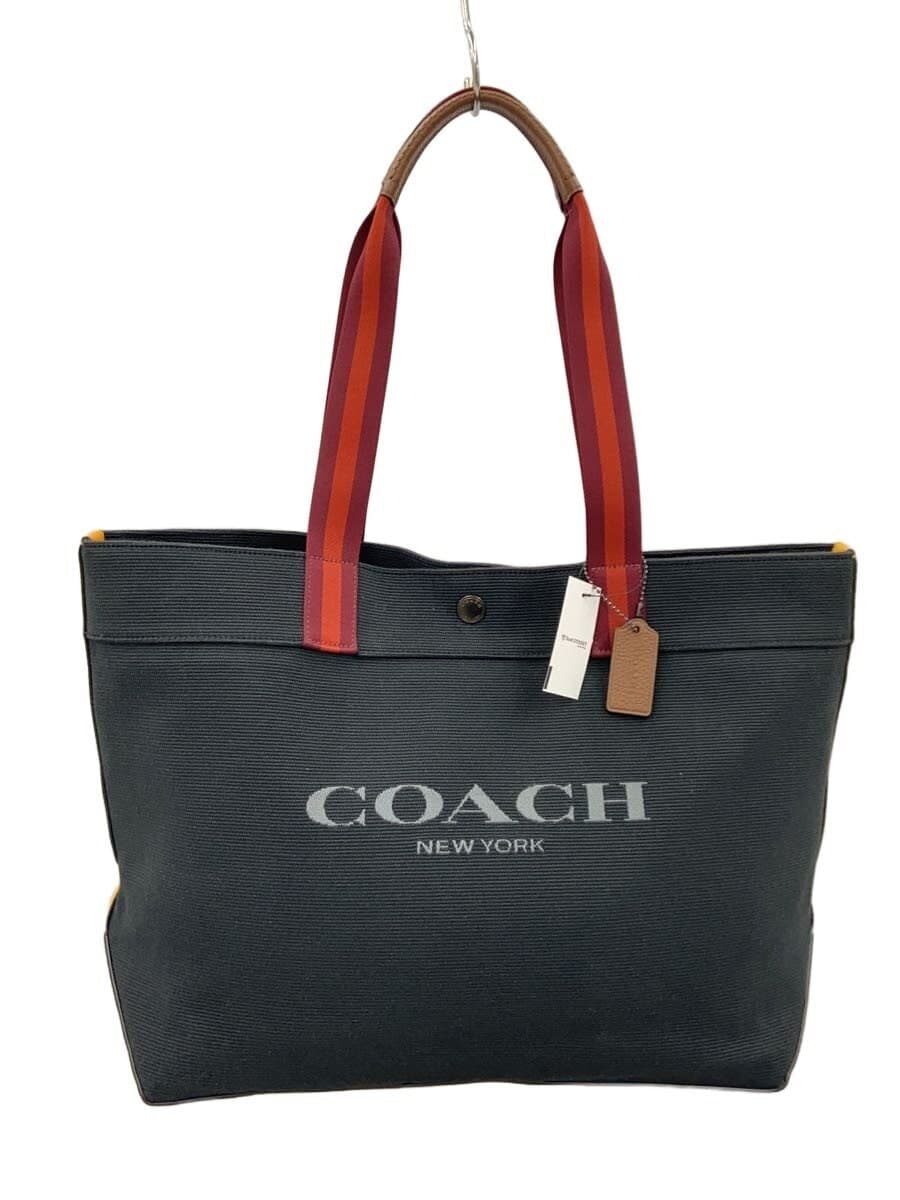COACH Tote 38_Color Block Canvas BLK C8221