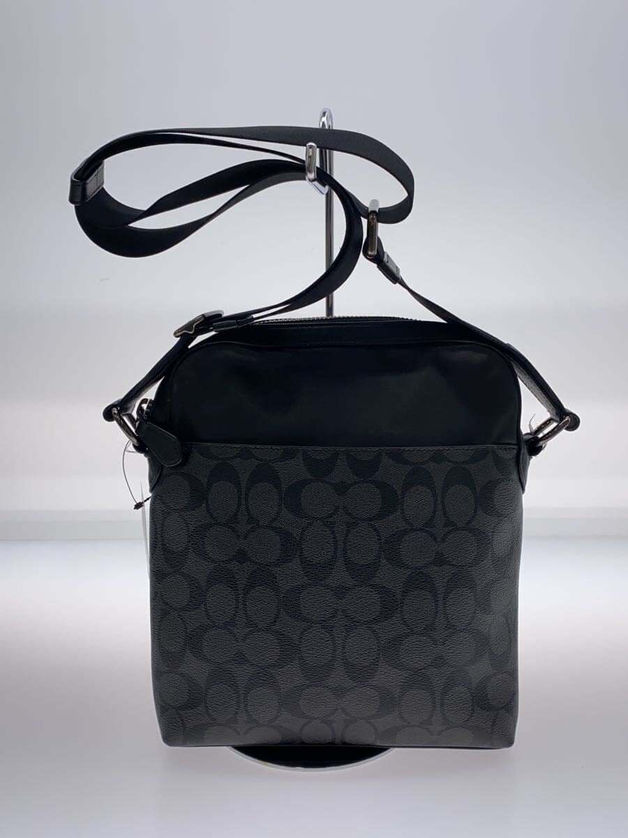 COACH Coach Houston Signature Flight Bag Campus Shoulder Bag Leather Black 3