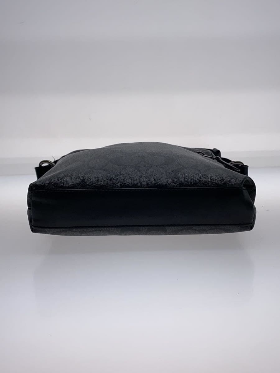 COACH Coach Houston Signature Flight Bag Campus Shoulder Bag Leather Black 4