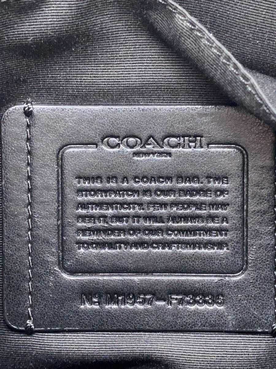 COACH Coach Houston Signature Flight Bag Campus Shoulder Bag Leather Black 5