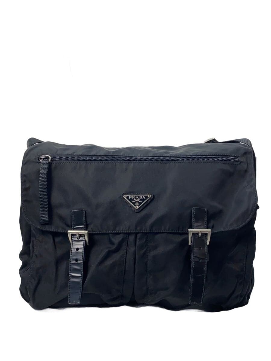 PRADA Messenger Bag Nylon Black