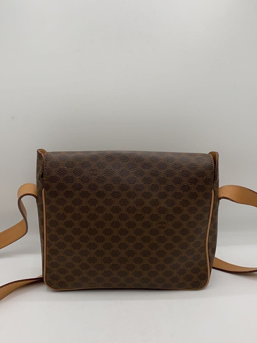 CELINE shoulder bag PVC BRW all-over pattern Macadam pattern corner scuffs 3