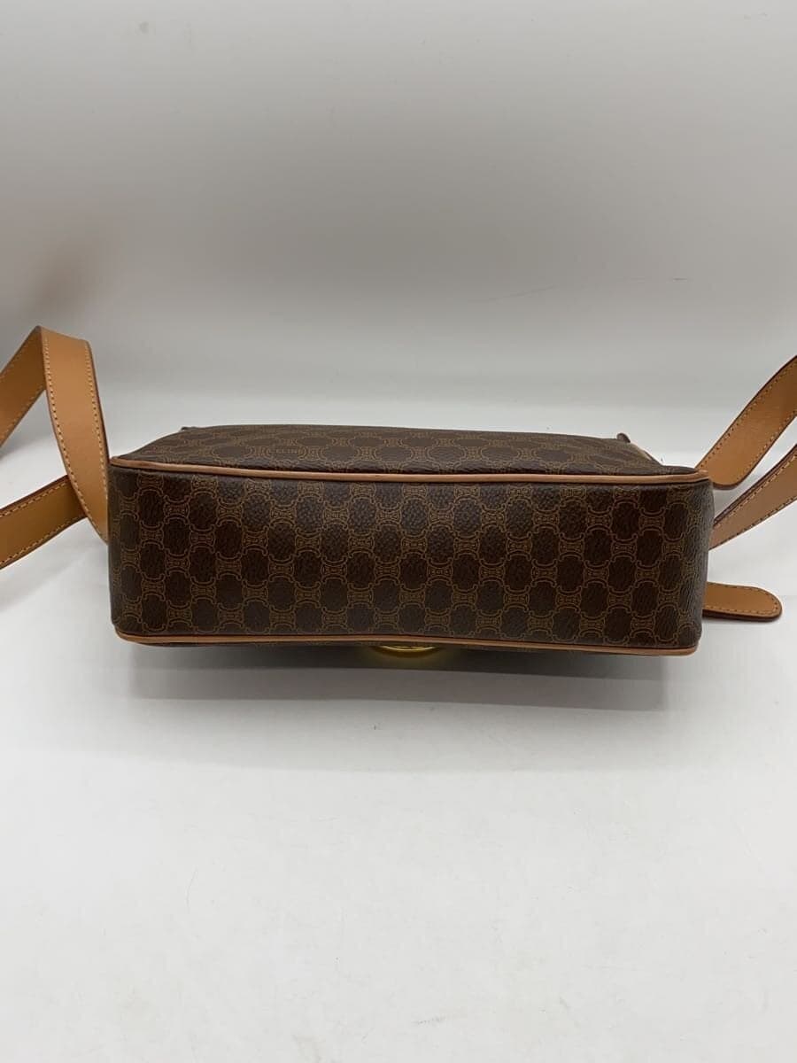CELINE shoulder bag PVC BRW all-over pattern Macadam pattern corner scuffs 4