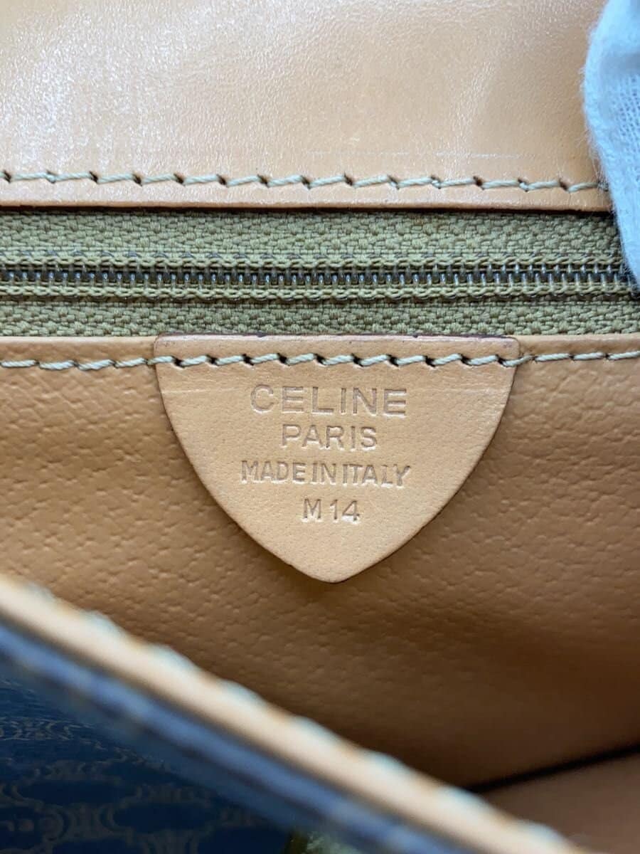 CELINE shoulder bag PVC BRW all-over pattern Macadam pattern corner scuffs 5