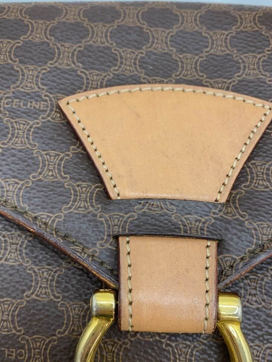 CELINE shoulder bag PVC BRW all-over pattern Macadam pattern corner scuffs 7