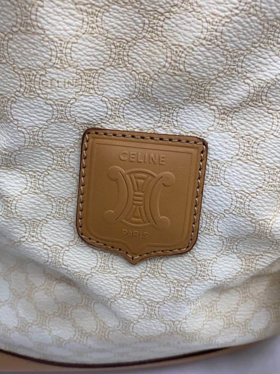 CELINE shoulder bag PVC CML all-over pattern drawstring interior stains corner 5