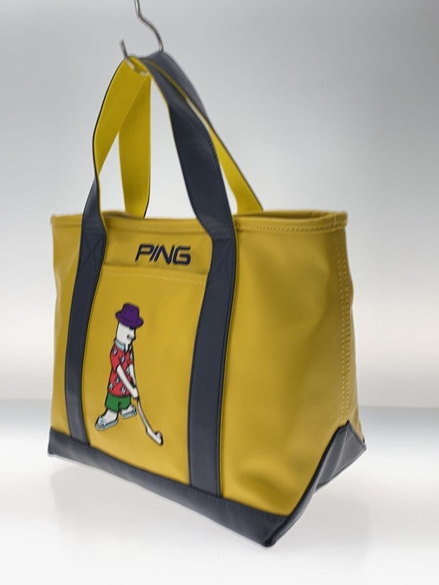 PING Tote Bag Leather YLW Limited Aloha 2