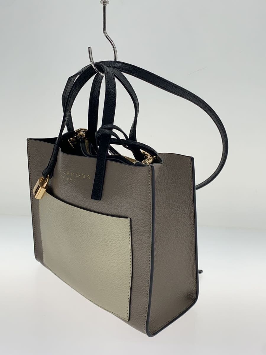 MARC JACOBS Shoulder Bag Leather BEG Solid 2