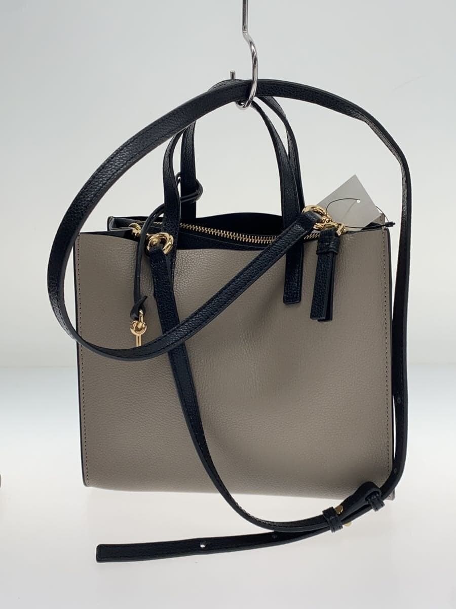 MARC JACOBS Shoulder Bag Leather BEG Solid 3