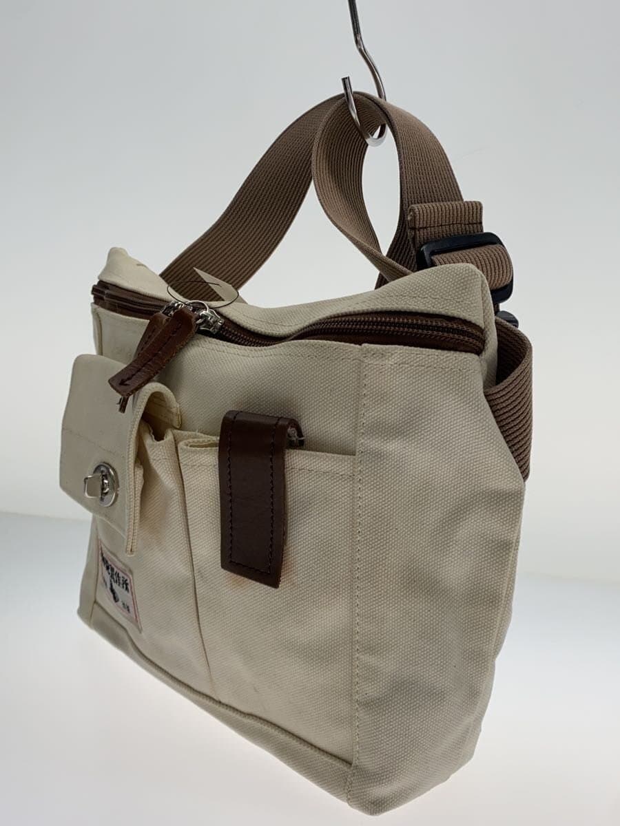 Inujirushi Kaban Made Workshop Shoulder Bag Canvas CRM Solid 2