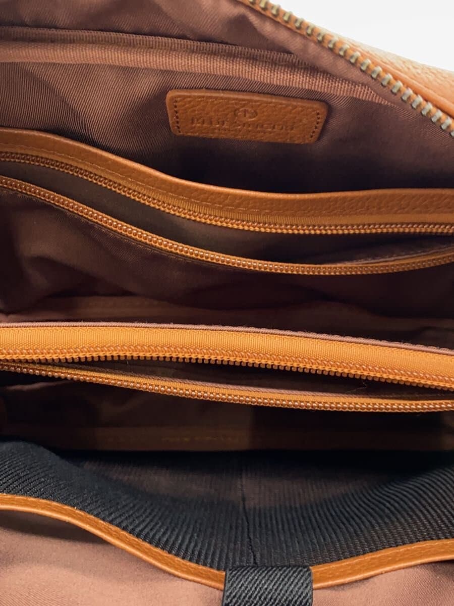 BLUE SINCERE Shoulder Bag Leather CML Solid 6