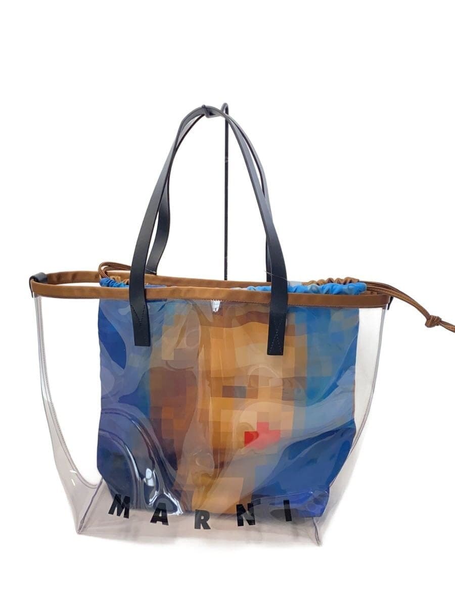 MARNI Tote Bag Multicolor Solid Pixel Print