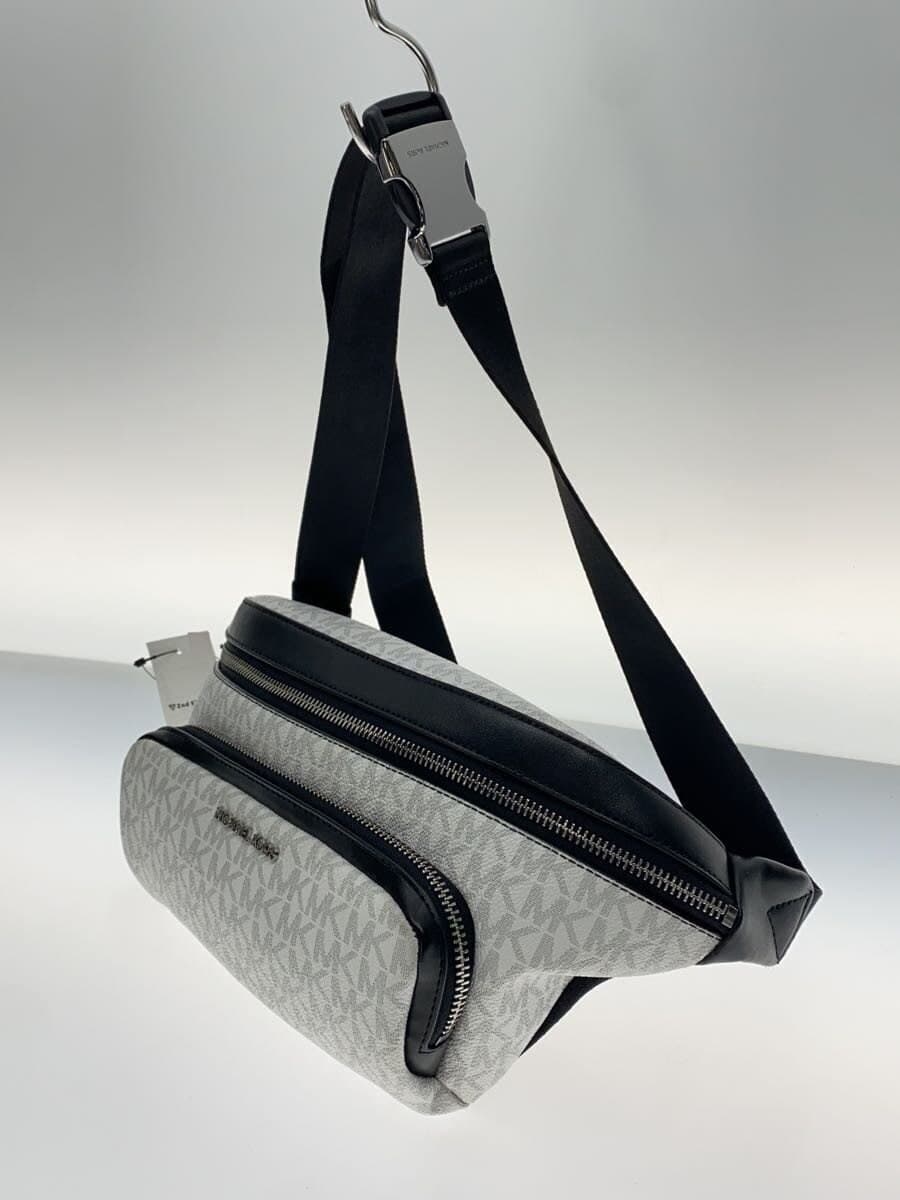 MICHAEL KORS Shoulder Bag Leather White All-over Print 2