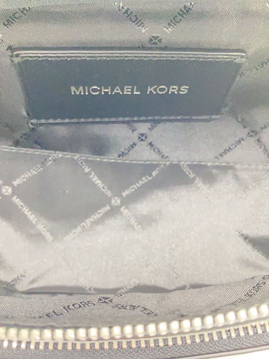 MICHAEL KORS Shoulder Bag Leather White All-over Print 6