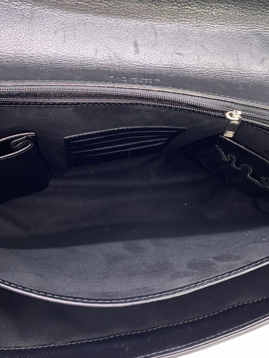 LOEWE Briefcase Leather Black Solid Color 6
