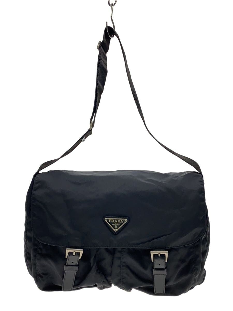 PRADA shoulder bag nylon black plain