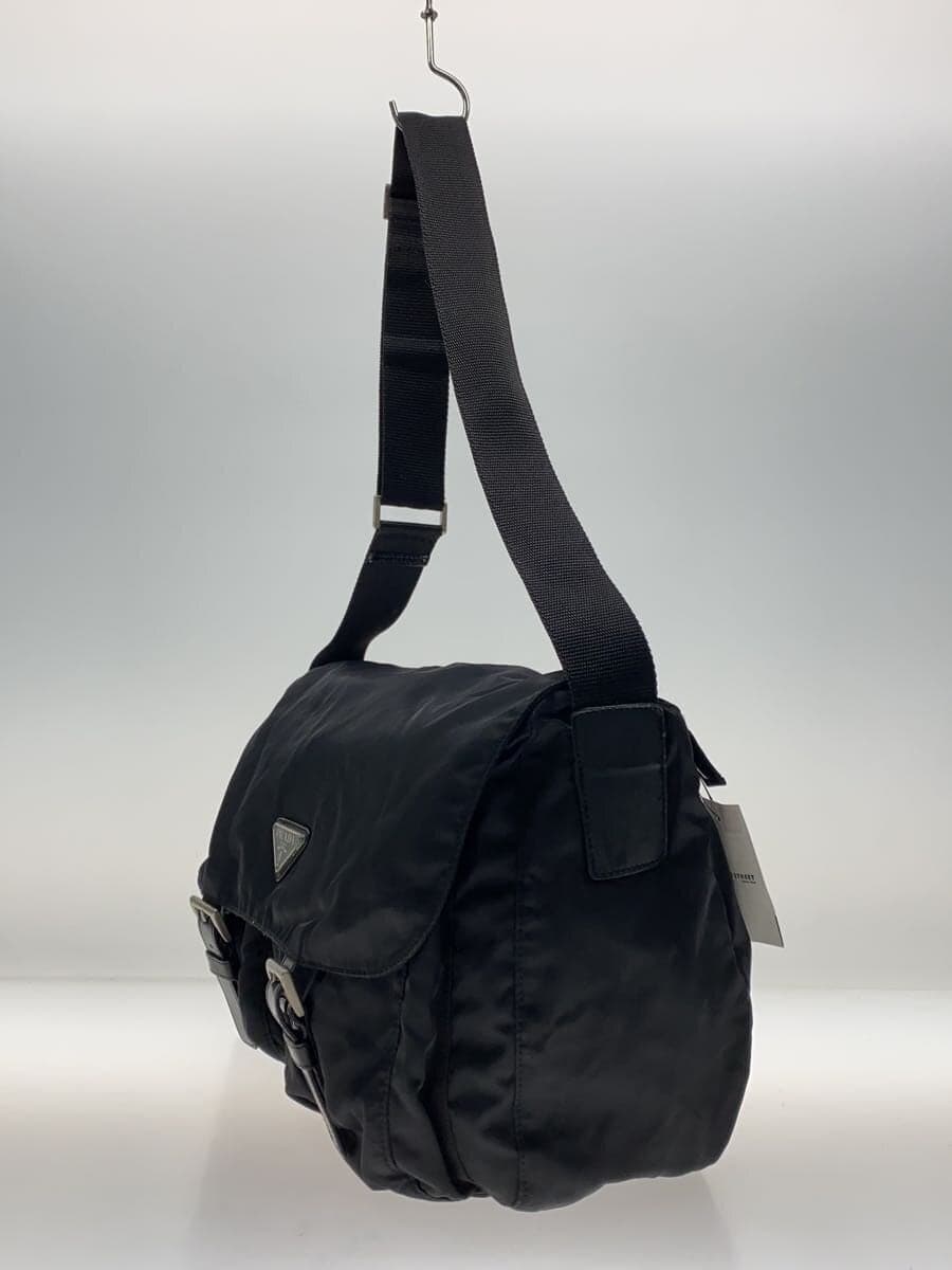 PRADA shoulder bag nylon black plain 2