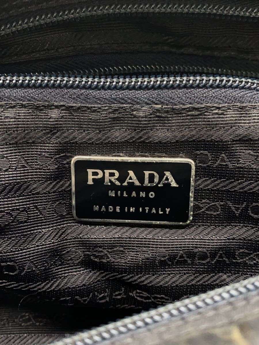 PRADA shoulder bag nylon black plain 5