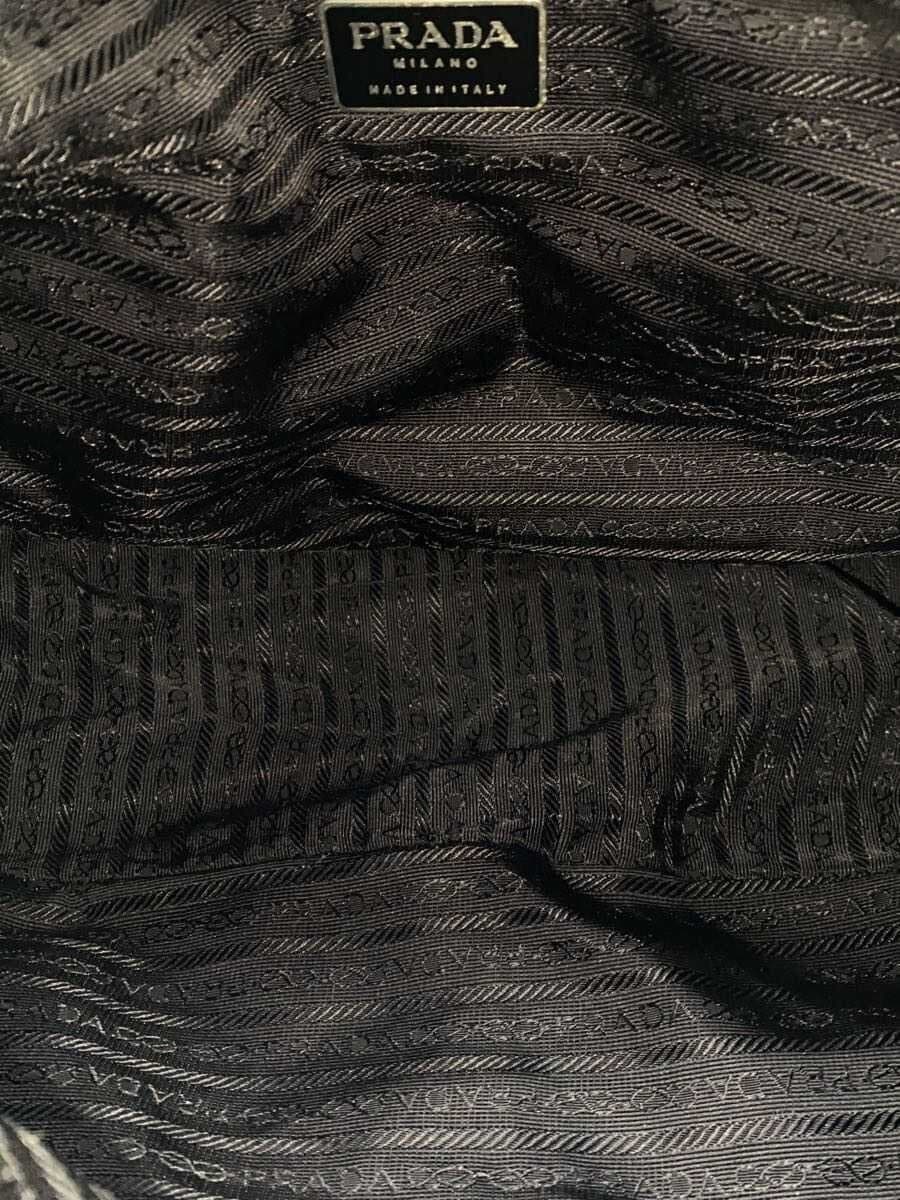 PRADA shoulder bag nylon black plain 6