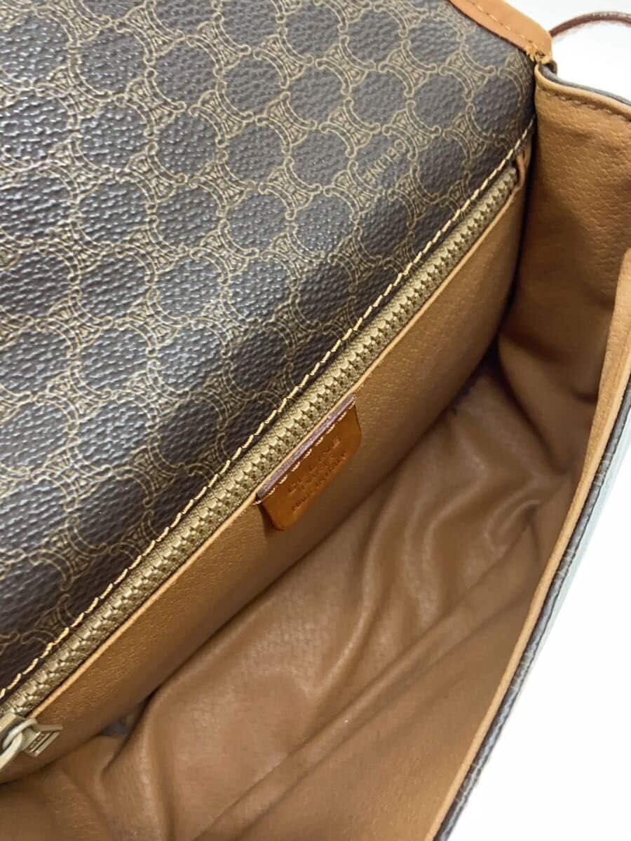 CELINE Shoulder Bag Macadam Print BRW DM93 6