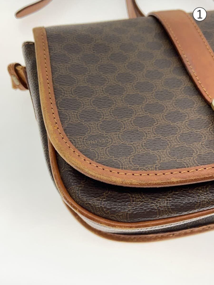 CELINE Shoulder Bag Macadam Print BRW DM93 7