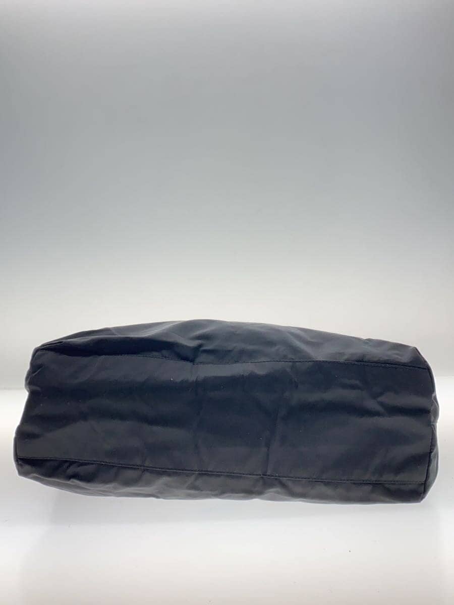 PRADA tote bag nylon black plain triangular logo with guarantee 4