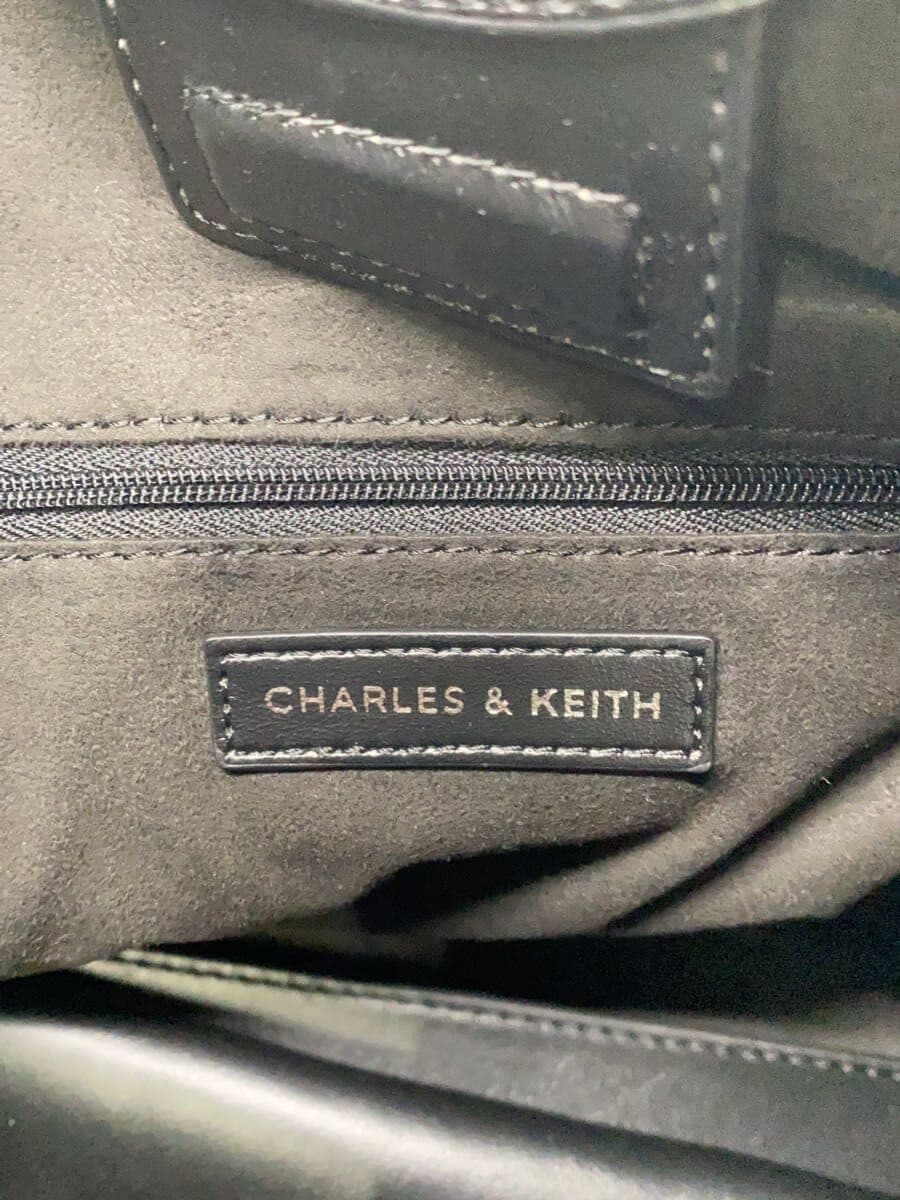CHARLES&KEITH Tote Bag Leather Black 30701583 5