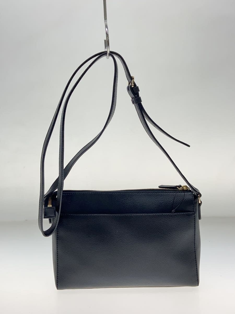 agnes b VOYAGE Sophie Shoulder Bag Leather Black Solid Color IS11-04 3