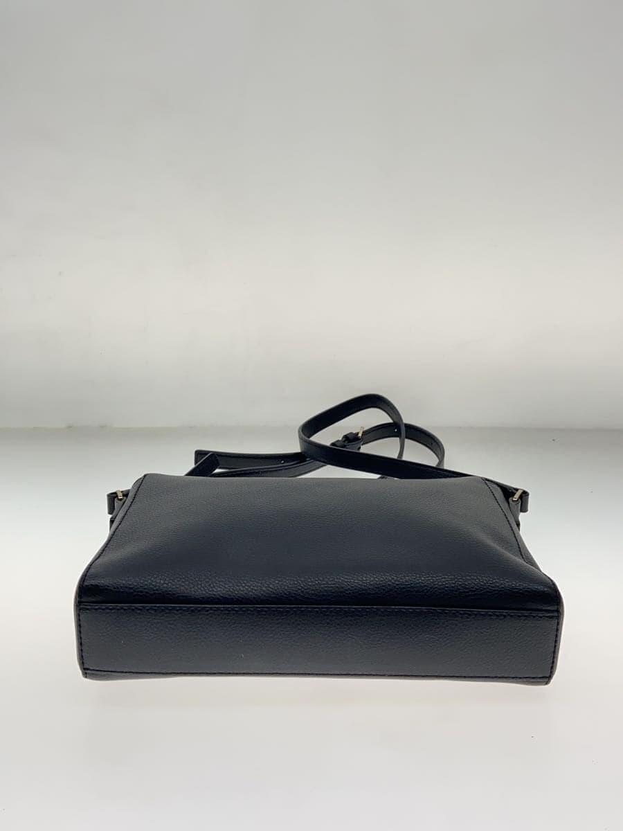 agnes b VOYAGE Sophie Shoulder Bag Leather Black Solid Color IS11-04 4