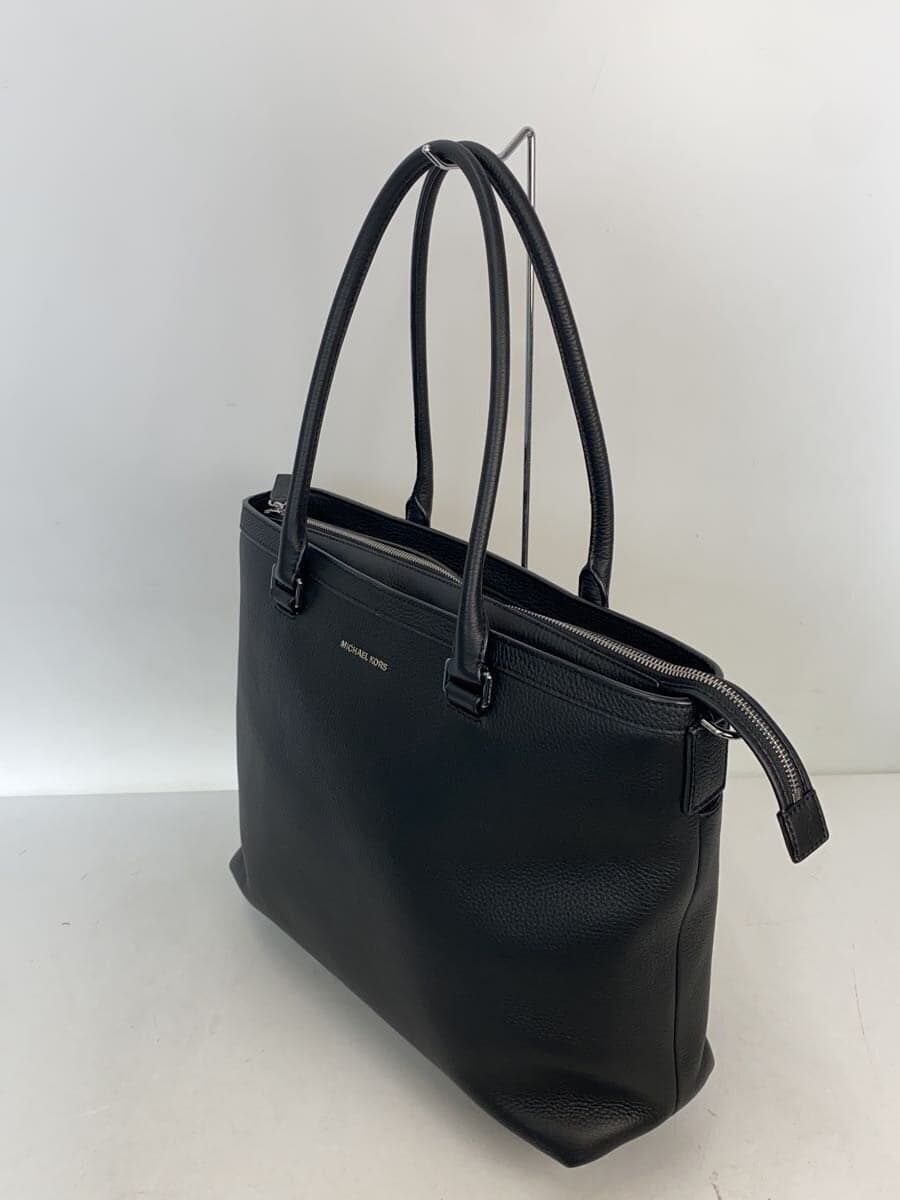 MICHAEL KORS tote bag leather BLK solid color 2
