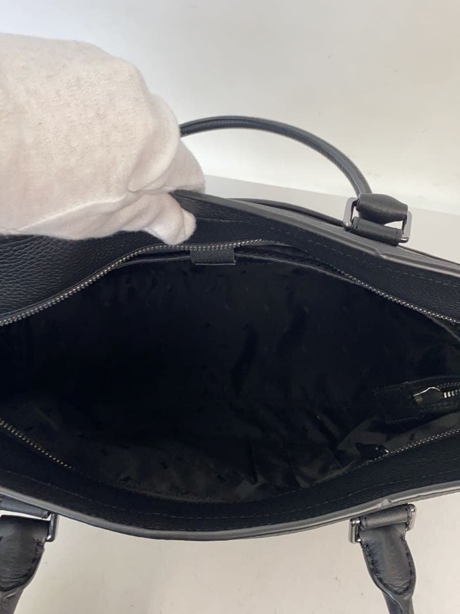 MICHAEL KORS tote bag leather BLK solid color 6