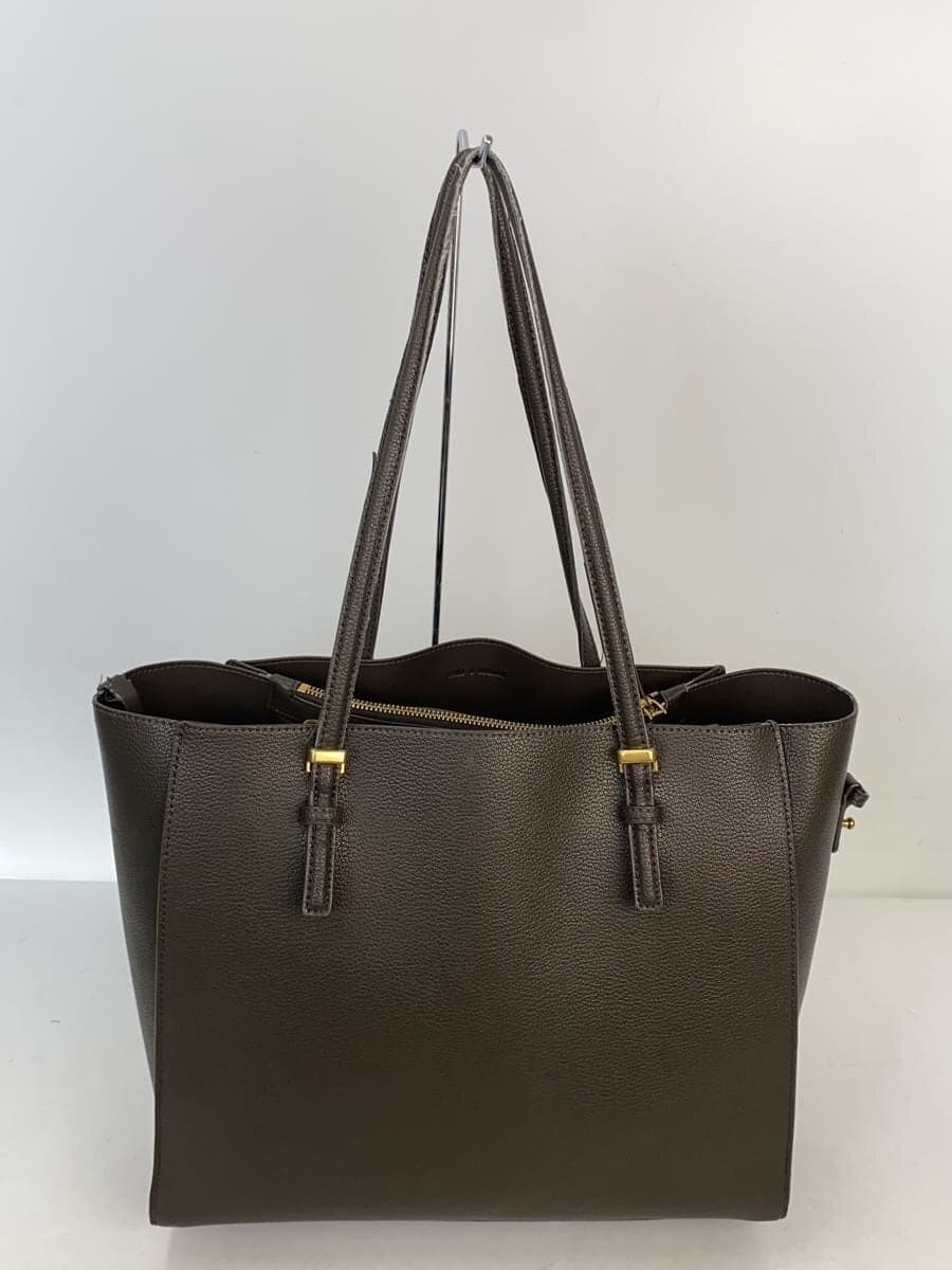 CHARLES&KEITH tote bag leather BRW plain 3