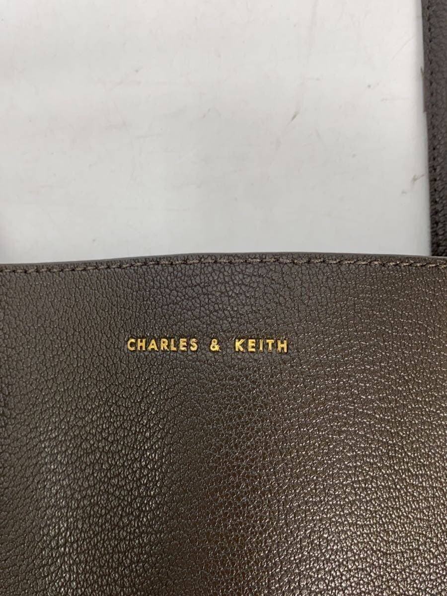CHARLES&KEITH tote bag leather BRW plain 5