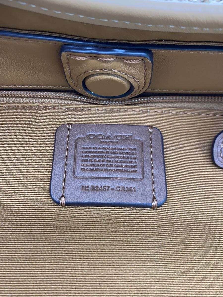 COACH Shoulder Bag BEG Solid CR351 5