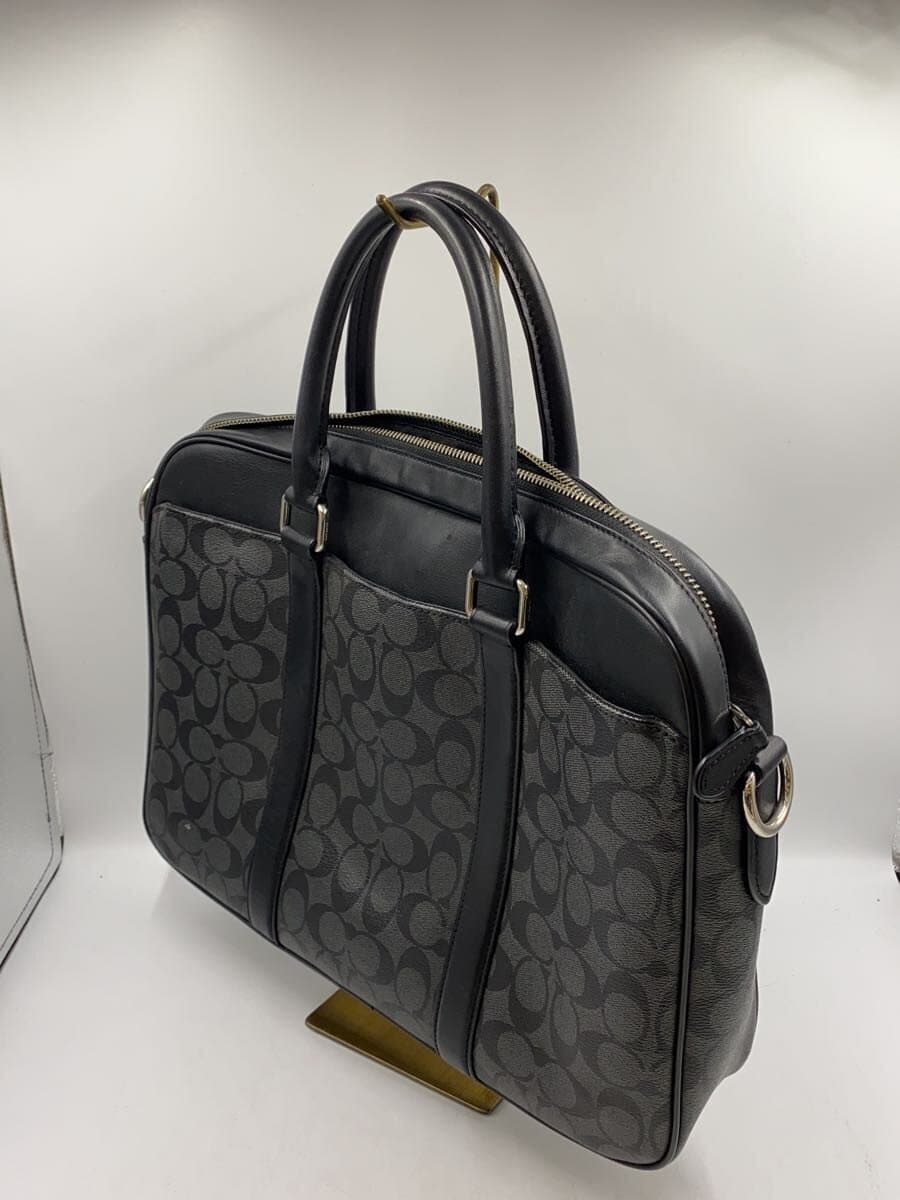 COACH Briefcase_Signature PVC BLK All Over Pattern 2