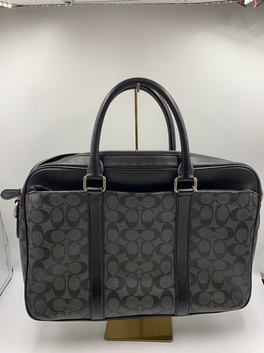 COACH Briefcase_Signature PVC BLK All Over Pattern 3