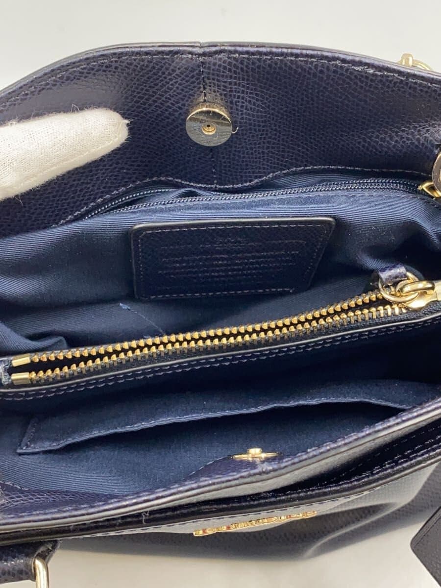 COACH Bag Leather NVY Solid F34663 6