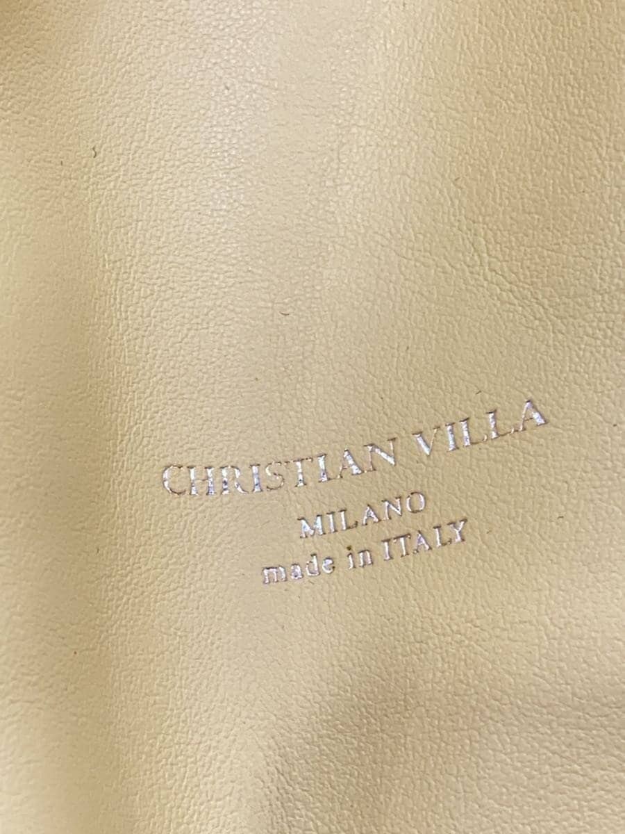 CHRISTIAN VILLA Shoulder Bag Leather YLW Solid 2-0150-1-12-104 3