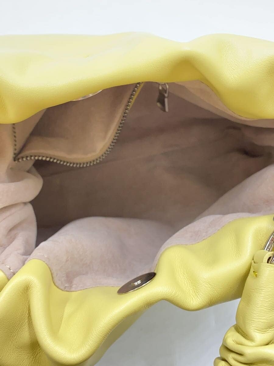CHRISTIAN VILLA Shoulder Bag Leather YLW Solid 2-0150-1-12-104 4