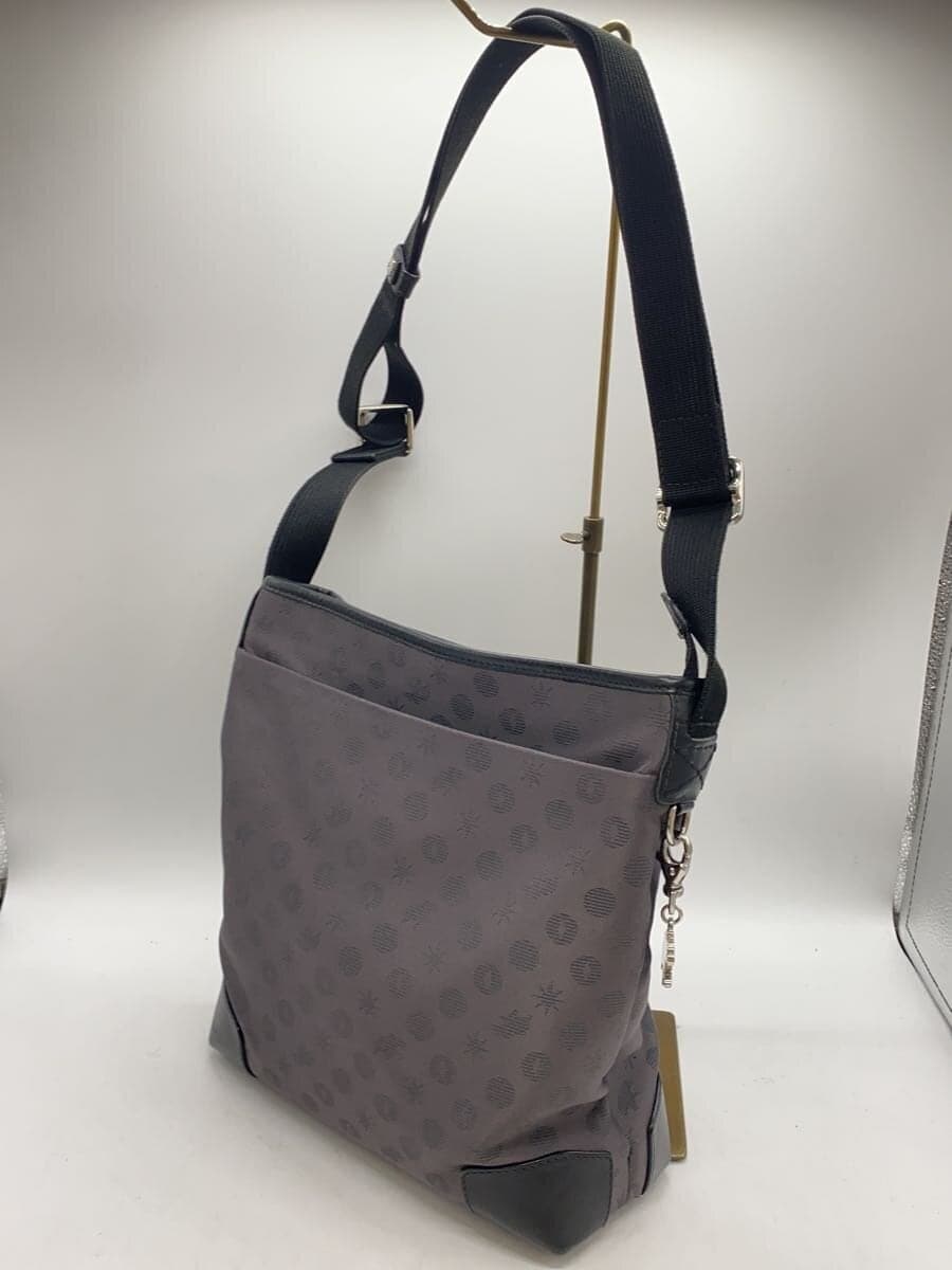 HUNTING WORLD Shoulder Bag Canvas Black All-over Print 2