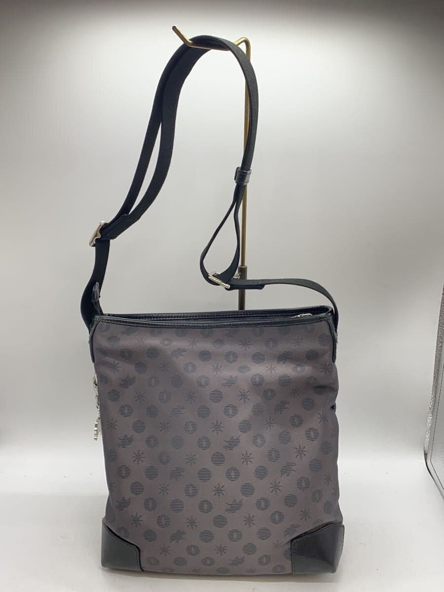 HUNTING WORLD Shoulder Bag Canvas Black All-over Print 3