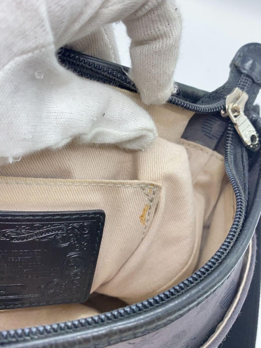 HUNTING WORLD Shoulder Bag Canvas Black All-over Print 7