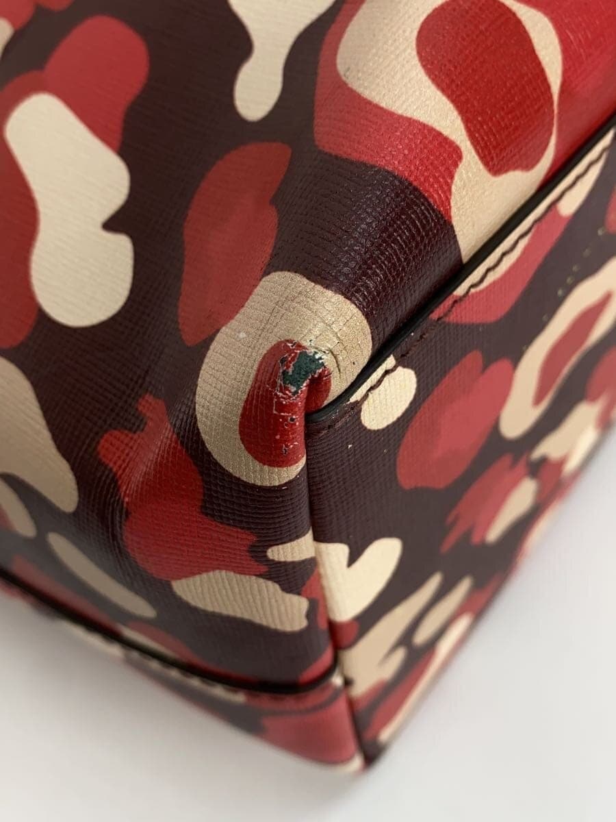 FURLA Tote Bag RED Camouflage 8